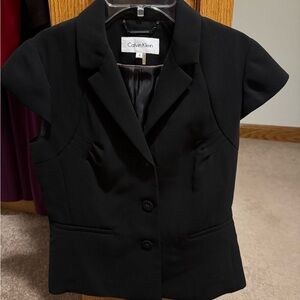 Calvin Klein Women's Black Short Sleeve Blazer